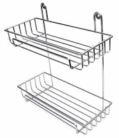 Полка настенная 2-х ярусная (29*12,5*30см) хром уп12шт