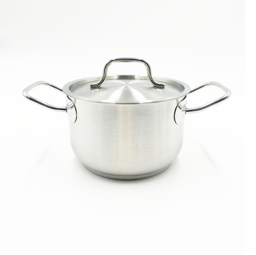 Кастрюля 3,0л  нерж.,Арт.NB-3-18-11 (.d18, h 11см ), с мет/кр/ТРС Капсульное дно.Индукция.
