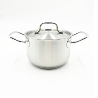 Кастрюля 3,0л  нерж.,Арт.NB-3-18-11 (.d18, h 11см ), с мет/кр/ТРС Капсульное дно.Индукция.