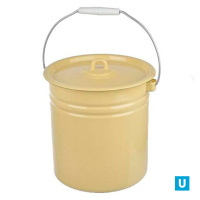  Ведро цельнотянутое с крышкой 12 л палевое