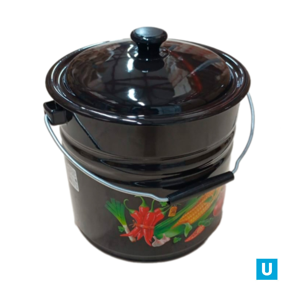Ведро ц/шт с/кр 10л (корич.) Царица полей,41204-222/6