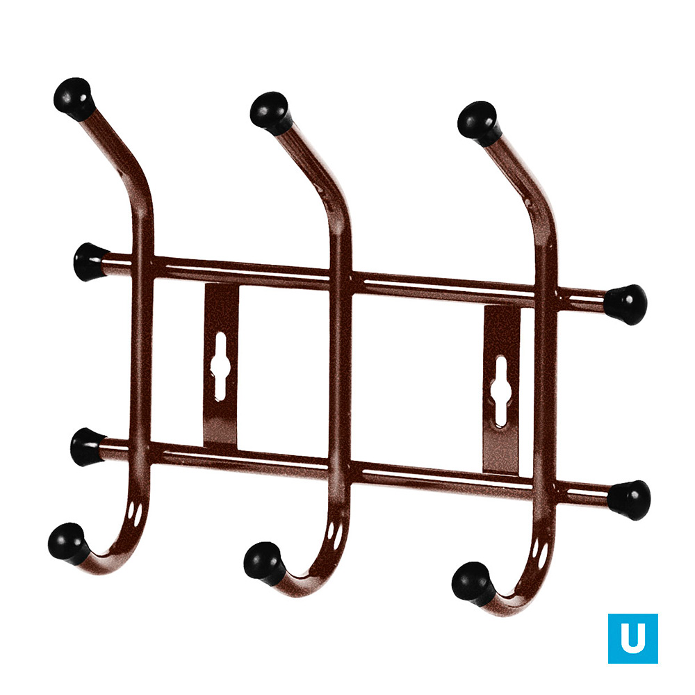 Вешалка настенная 276х215мм (3кр) медный антик ВНТ3/А, ВНТ3М/А