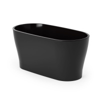Горшок цветочный "Лея" 4л овальный двойной (с автополивом) (графитовый) (уп.6)