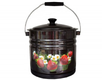 Ведро ц/шт с/кр 10л (корич.) с декором, арт. 41204-222/6