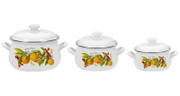 Набор 129 грушевидный "Фруктовая фантазия" (С-129АП2/4) кастрюли: 2л/3л/4,5л  
