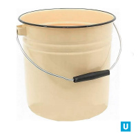  Ведро цельнотянутое без крышки 12 л палевое