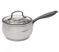 Ковш 1,6л с/кр [агата] 16*9,3см, клепка, наруж матов/полир, внутр зеркал/полир, сфер форма