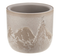 Кашпо МИКРИТ D180мм 1,9л со вставкой бежевый слайн